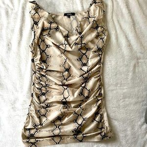 Snake skin print top.